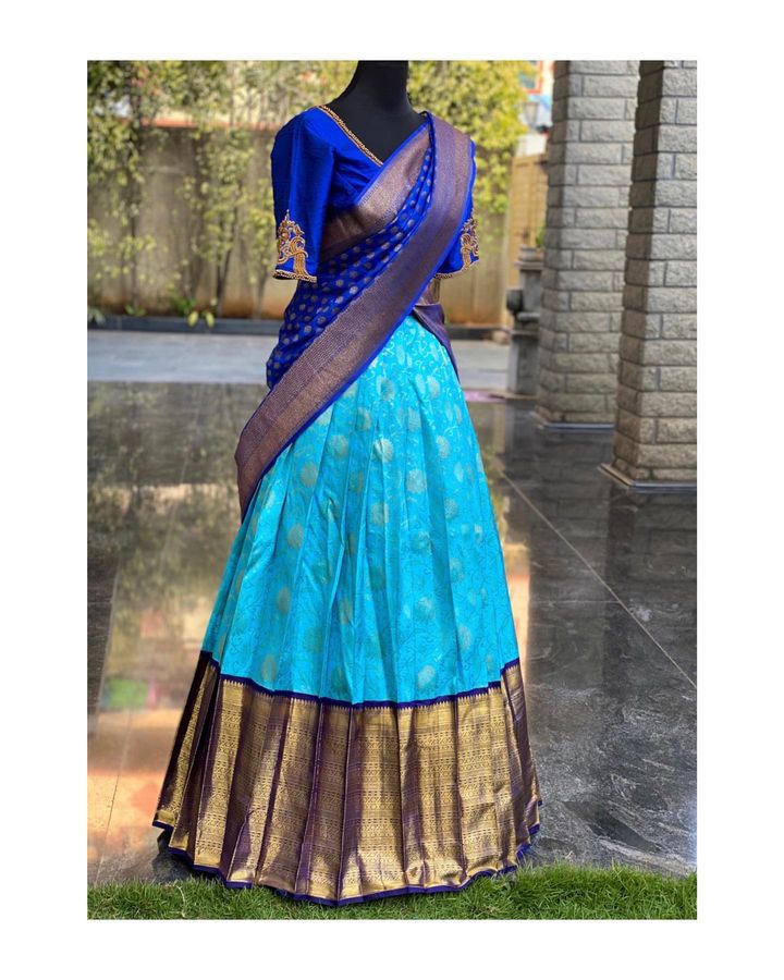 Elegant Kanjivaram Silk Zari Lehenga with Banarasi Dupatta Set