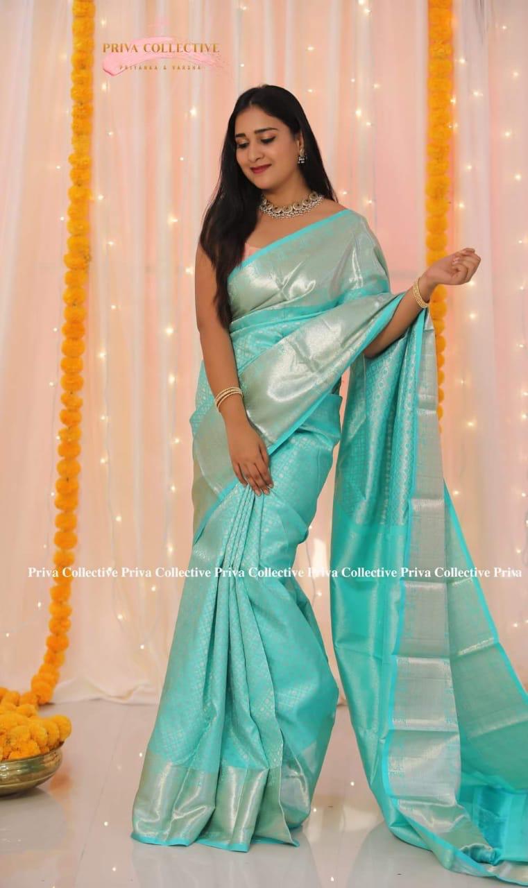 Soft Lichi Silk Jacquard Work Saree with Rich Pallu