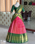Classic Kanjivaram Silk Zari Lehenga with Banarasi Dupatta