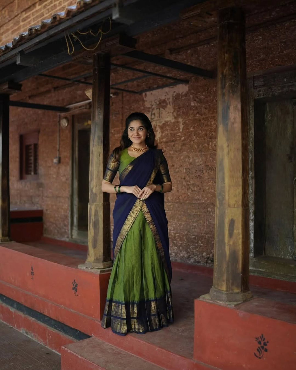 Elegant Kanjivaram Silk Zari Lehenga with Banarasi Dupatta Set