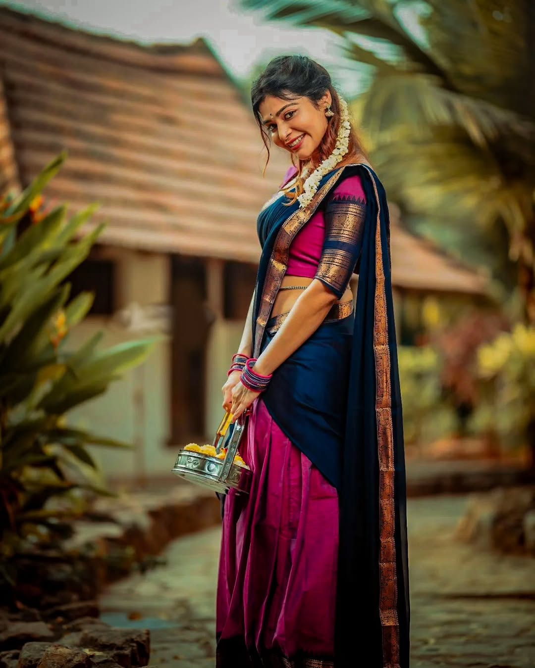 Elegant Kanjivaram Silk Zari Lehenga with Banarasi Dupatta Set