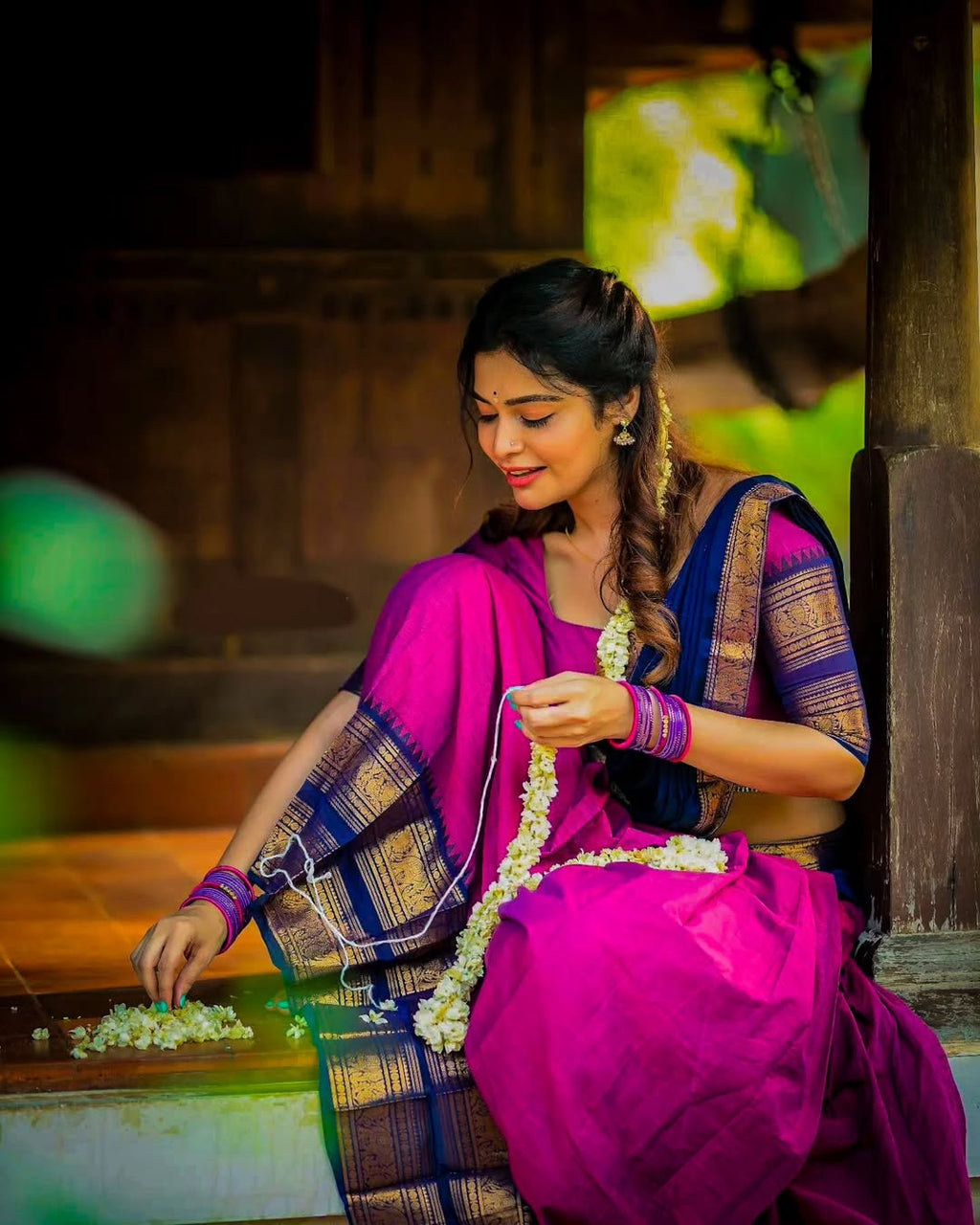 Elegant Kanjivaram Silk Zari Lehenga with Banarasi Dupatta Set