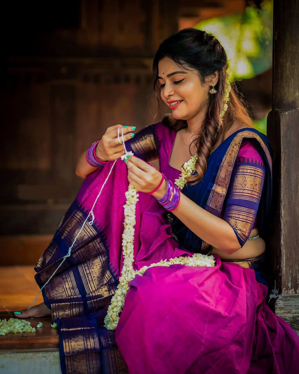 Elegant Kanjivaram Silk Zari Lehenga with Banarasi Dupatta Set