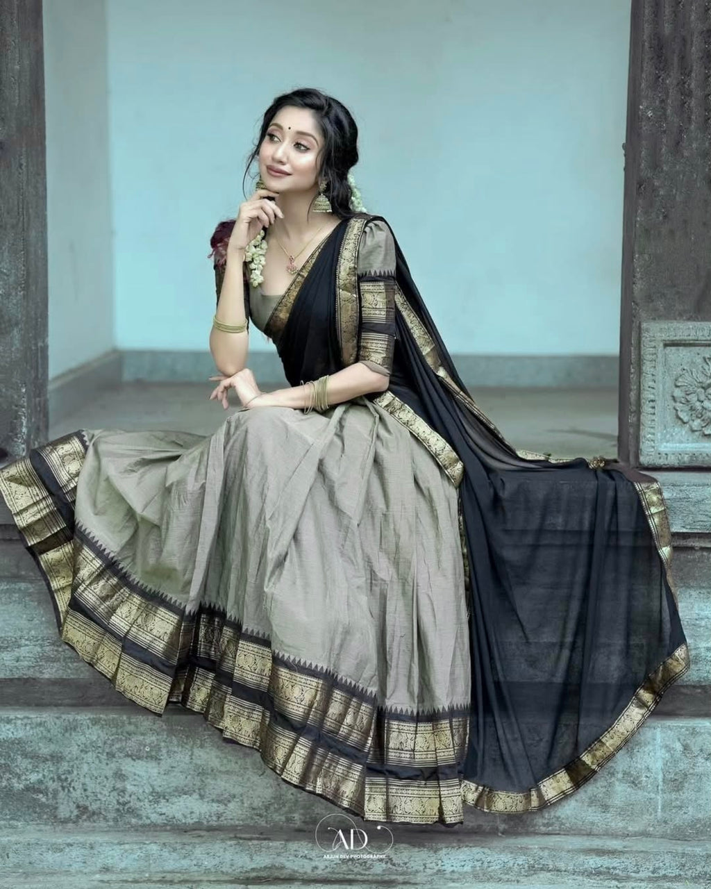 Elegant Kanjivaram Silk Zari Lehenga with Banarasi Dupatta Set