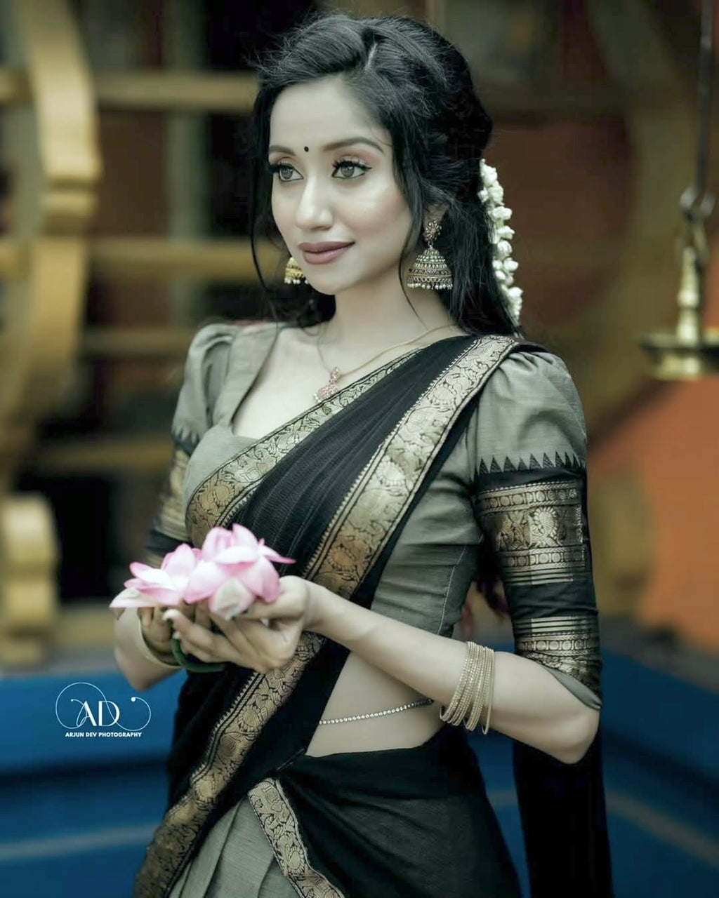 Elegant Kanjivaram Silk Zari Lehenga with Banarasi Dupatta Set