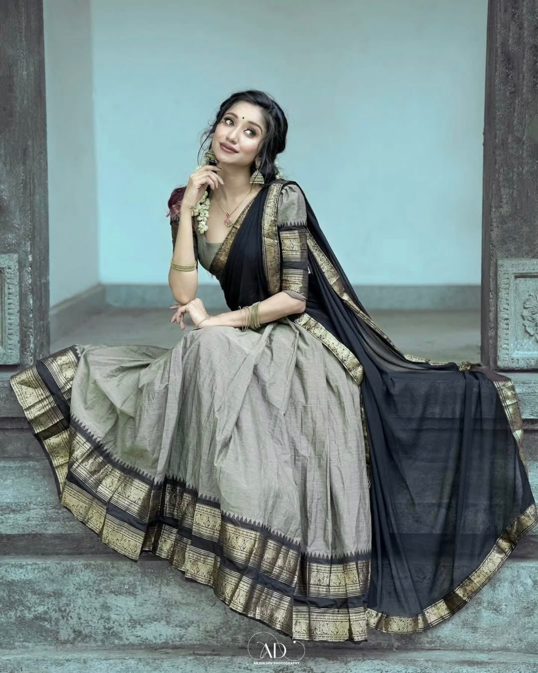 Elegant Kanjivaram Silk Zari Lehenga with Banarasi Dupatta Set