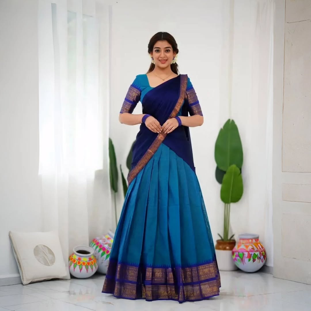 Elegant Kanjivaram Silk Zari Lehenga with Banarasi Dupatta Set
