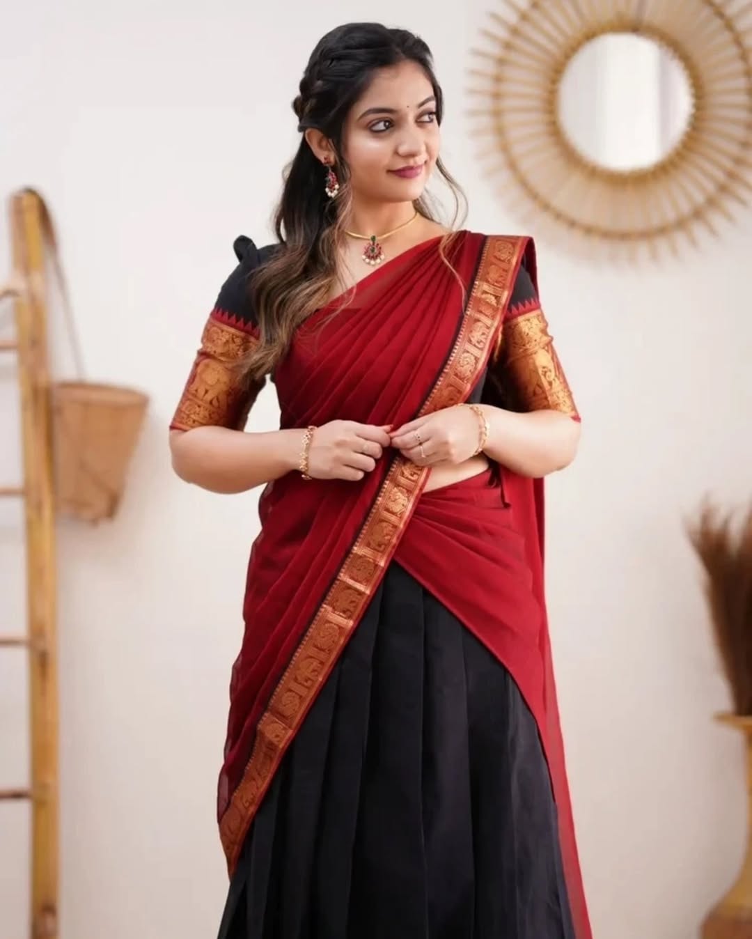 Elegant Kanjivaram Silk Zari Lehenga with Banarasi Dupatta Set