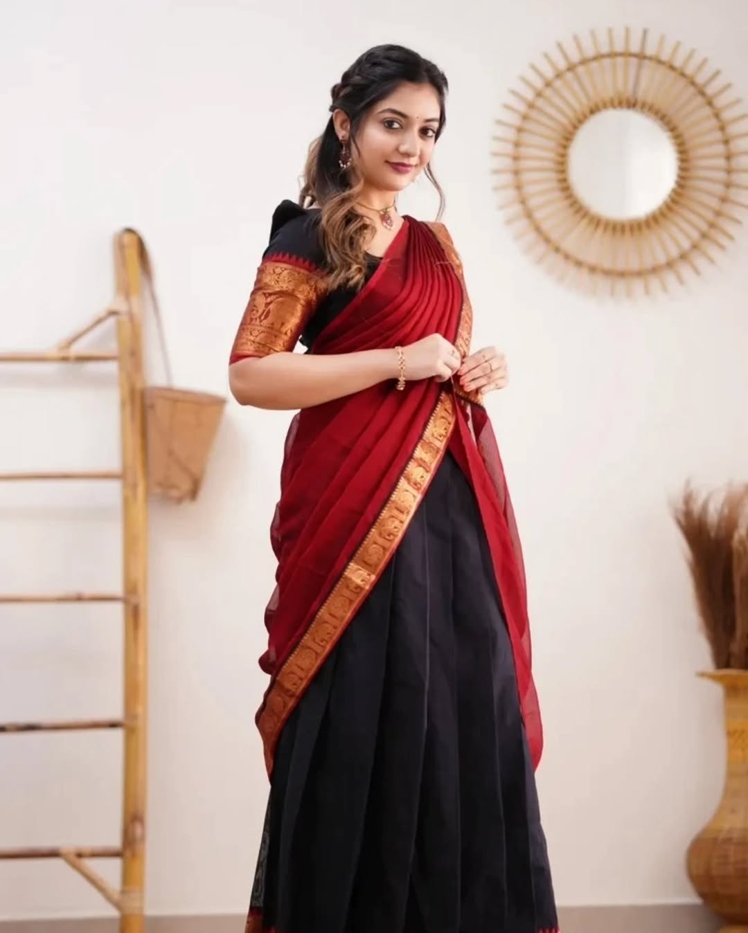 Elegant Kanjivaram Silk Zari Lehenga with Banarasi Dupatta Set