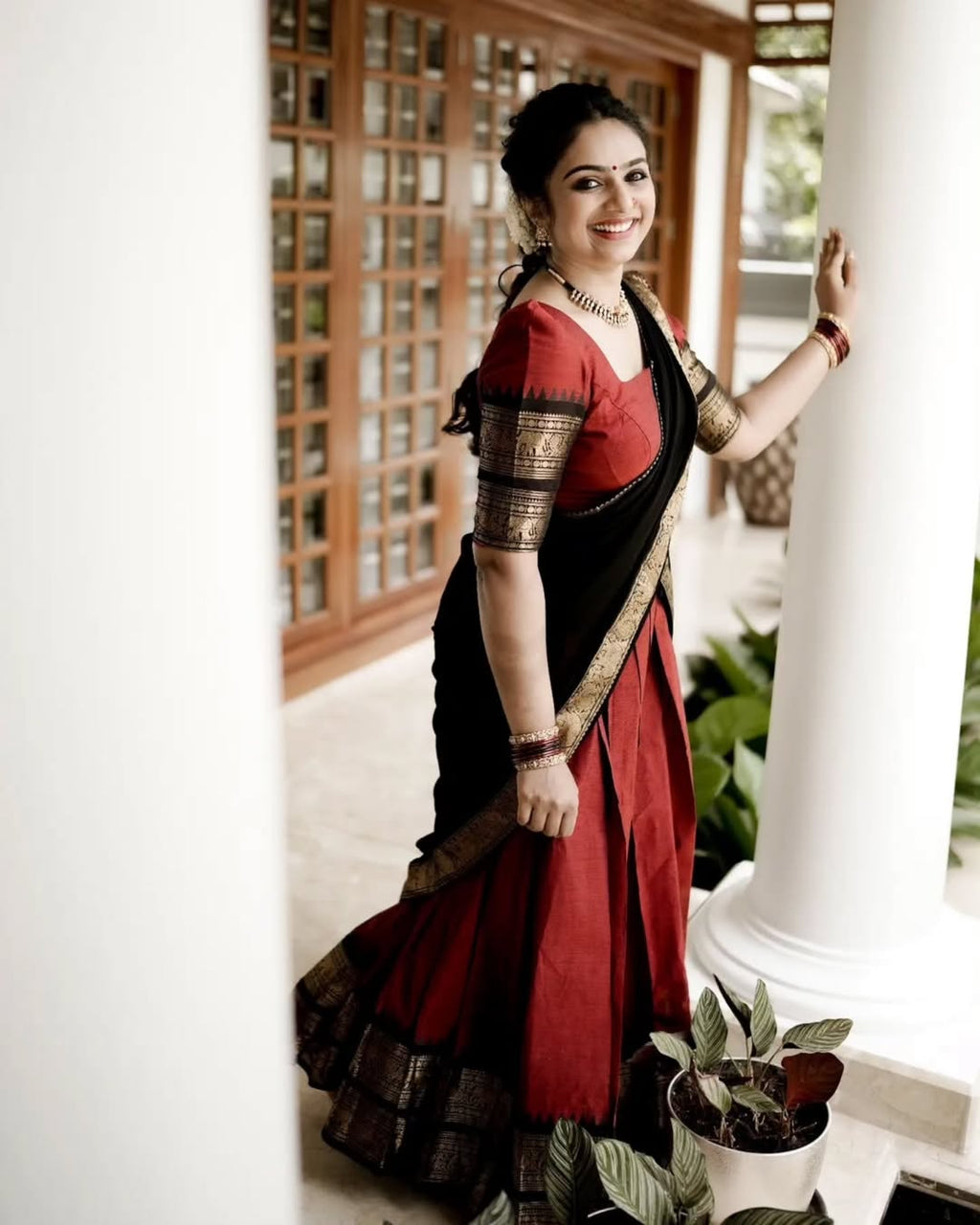 Elegant Kanjivaram Silk Zari Lehenga with Banarasi Dupatta Set