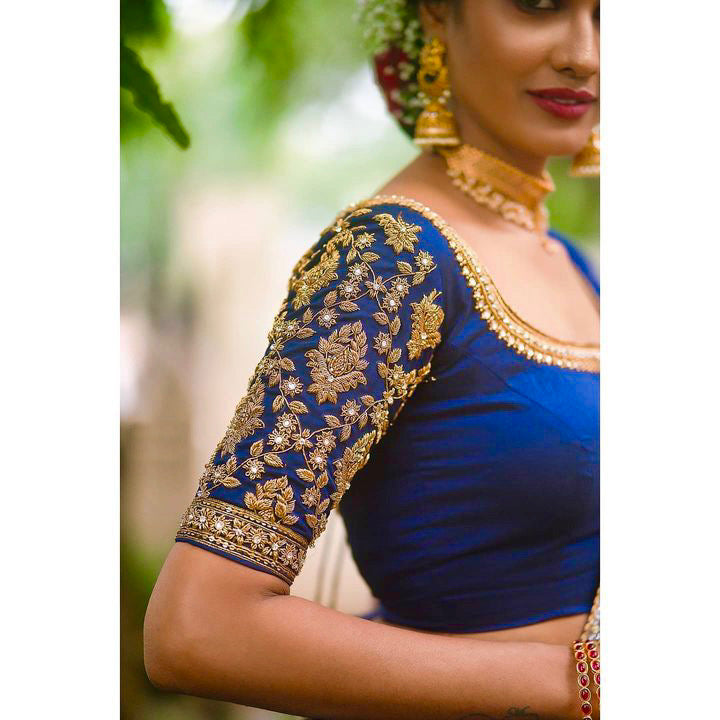 Royal Kanjivaram Lehenga with Mirror Work Butterfly Net Dupatta