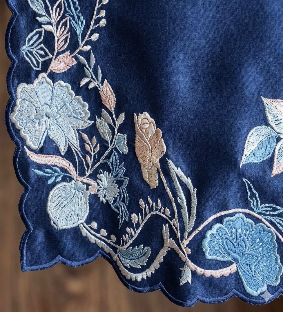 Jura Silk Oversize Kaftan Set with Thread Work & Lace Organza Dupatta