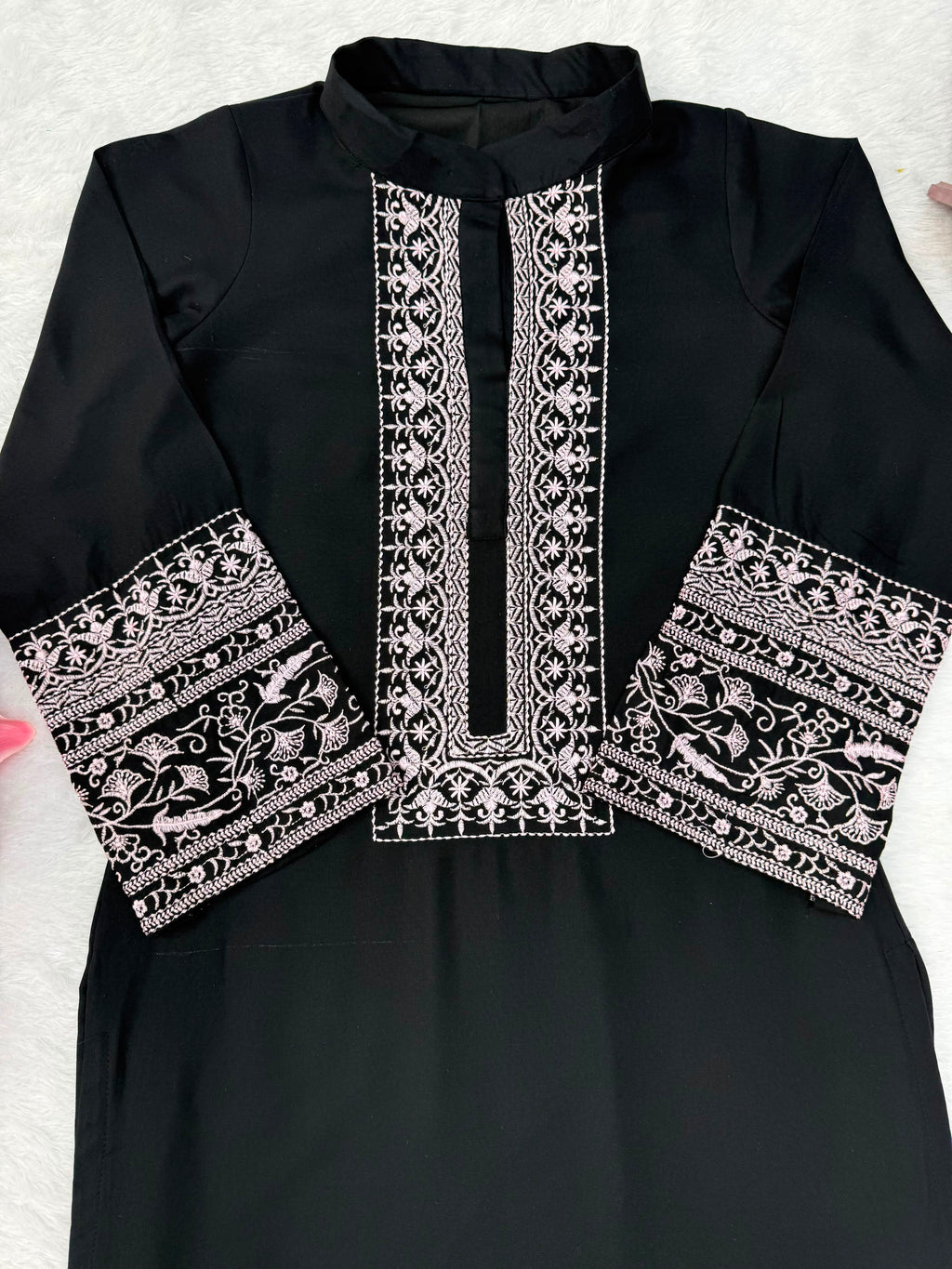 Rayon Cotton 2-Piece Top & Palazzo Set with Intricate Thread Work