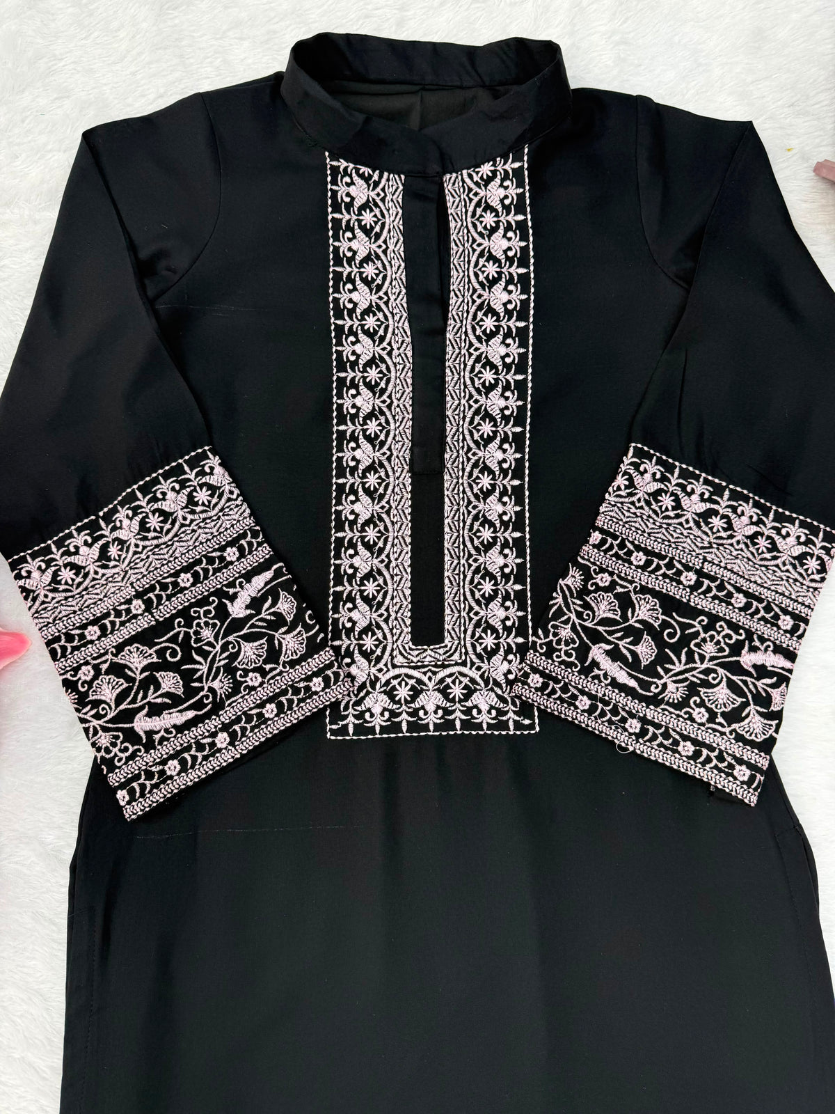 Rayon Cotton 2-Piece Top & Palazzo Set with Intricate Thread Work