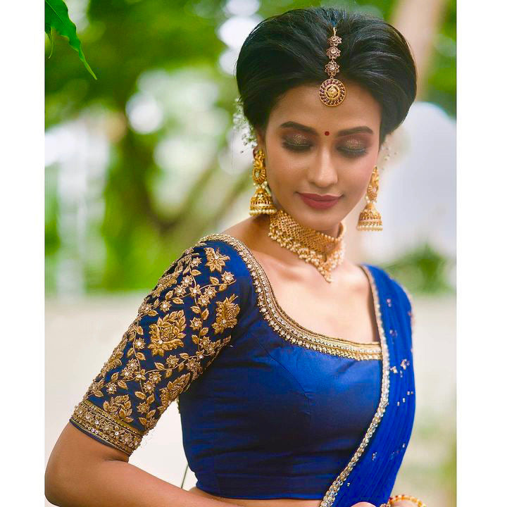 Royal Kanjivaram Lehenga with Mirror Work Butterfly Net Dupatta