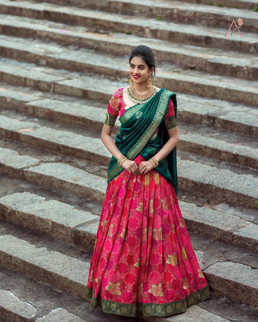 Elegant Kanjivaram Silk Zari Lehenga with Banarasi Dupatta Set
