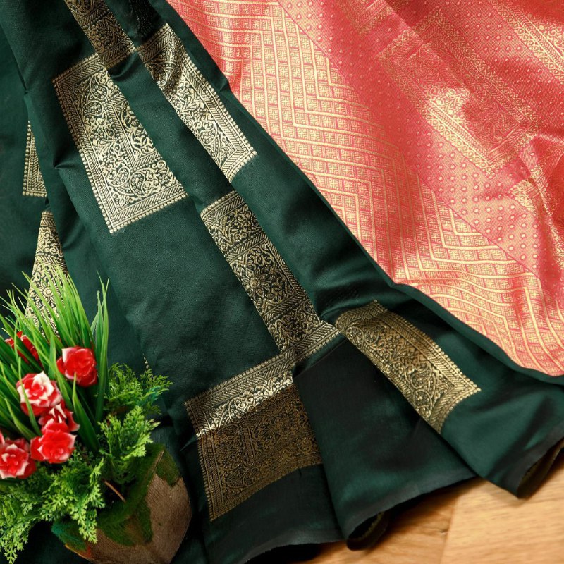 Majestic Lichi Aura  Luxurious Soft Lichi Silk Saree with Rich Pallu & Intricate All-Over Jacquard Work