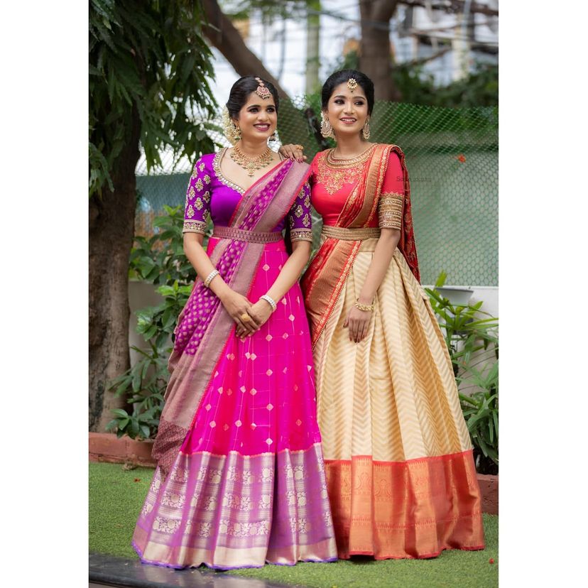 Premium Kanjivaram Zari Lehenga with Banarasi Silk Dupatta Set