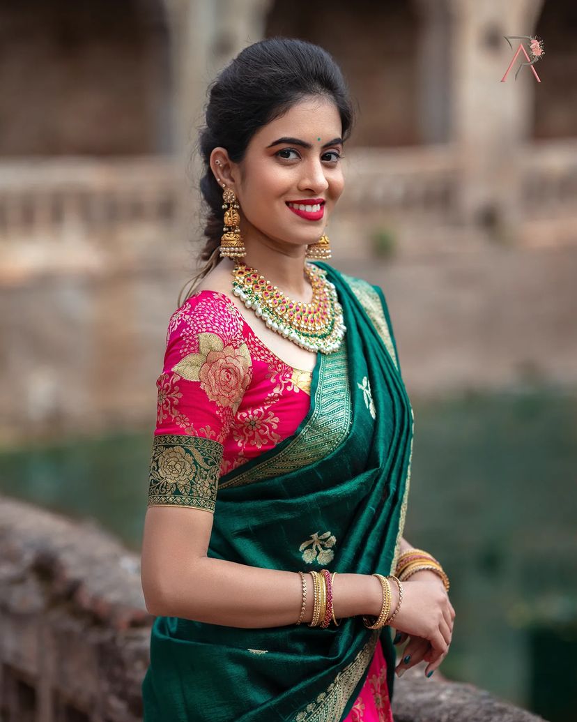 Elegant Kanjivaram Silk Zari Lehenga with Banarasi Dupatta Set