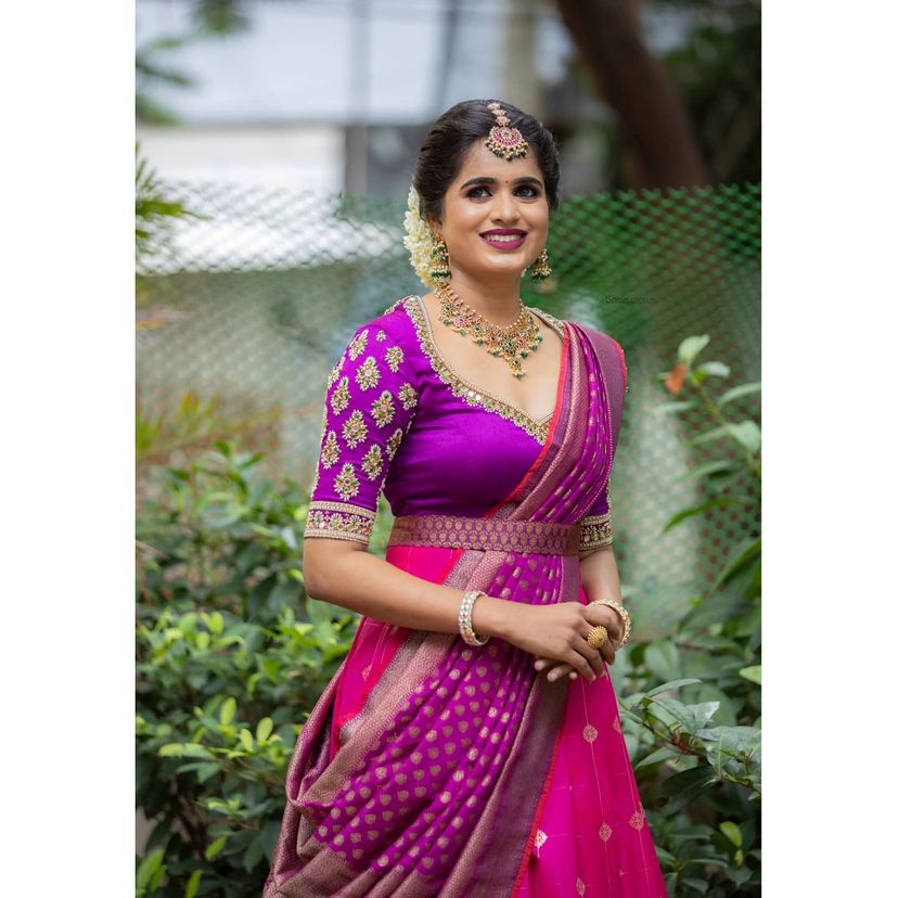 Premium Kanjivaram Zari Lehenga with Banarasi Silk Dupatta Set