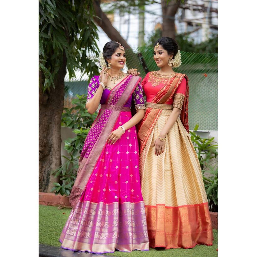 Premium Kanjivaram Zari Lehenga with Banarasi Silk Dupatta Set