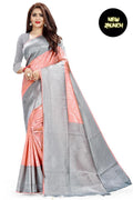 Soft Lichi Silk Jacquard Work Saree with Rich Pallu and Exclusive Blouse Border
