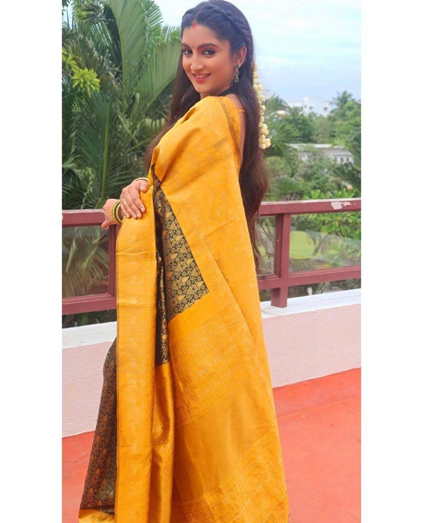 Elegant Soft Lichi Silk Saree with Rich Pallu & Jacquard Work