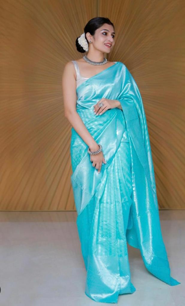 Soft Lichi Silk Saree with Rich Pallu & Jacquard Work