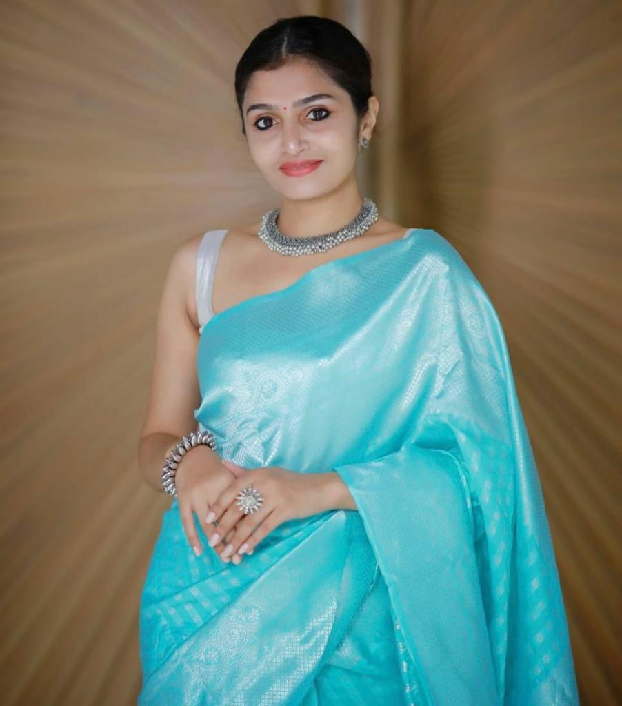Soft Lichi Silk Saree with Rich Pallu & Jacquard Work