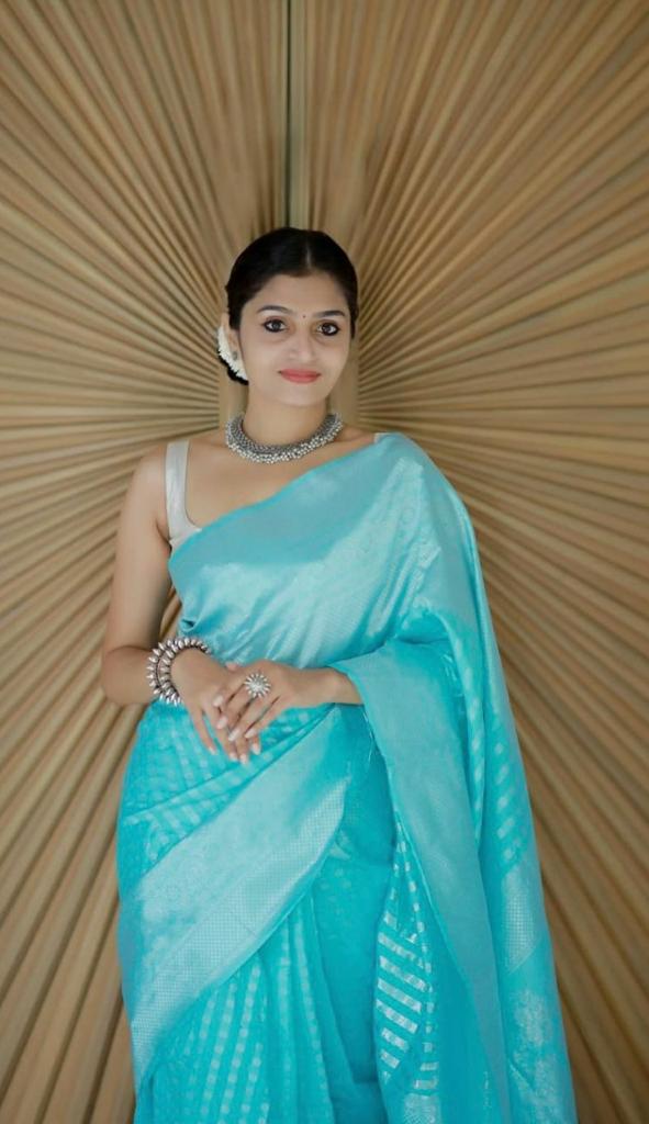 Soft Lichi Silk Saree with Rich Pallu & Jacquard Work