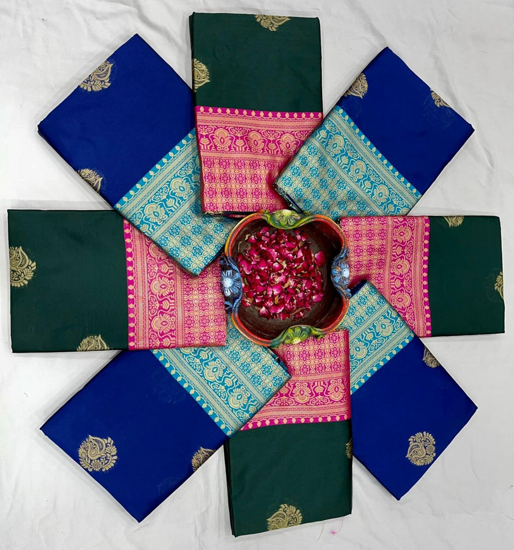 Lichi Silk Saree with Rich Pallu & Exclusive Jacquard Work