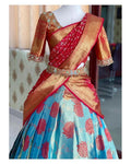 Kanjivaram Silk Zari Lehenga with Banarasi Dupatta & Blouse