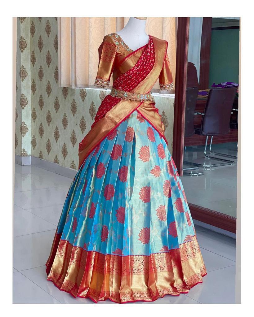 Kanjivaram Silk Zari Lehenga with Banarasi Dupatta & Blouse