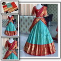 Kanjivaram Silk Zari Lehenga with Banarasi Silk Zari Dupatta & Blouse