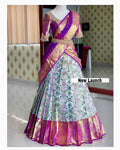 Kanjivaram Silk Zari Lehenga with Banarasi Silk Zari Dupatta & Blouse