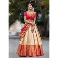 Kanjivaram Silk Zari Lehenga with Banarasi Silk Zari Dupatta & Blouse