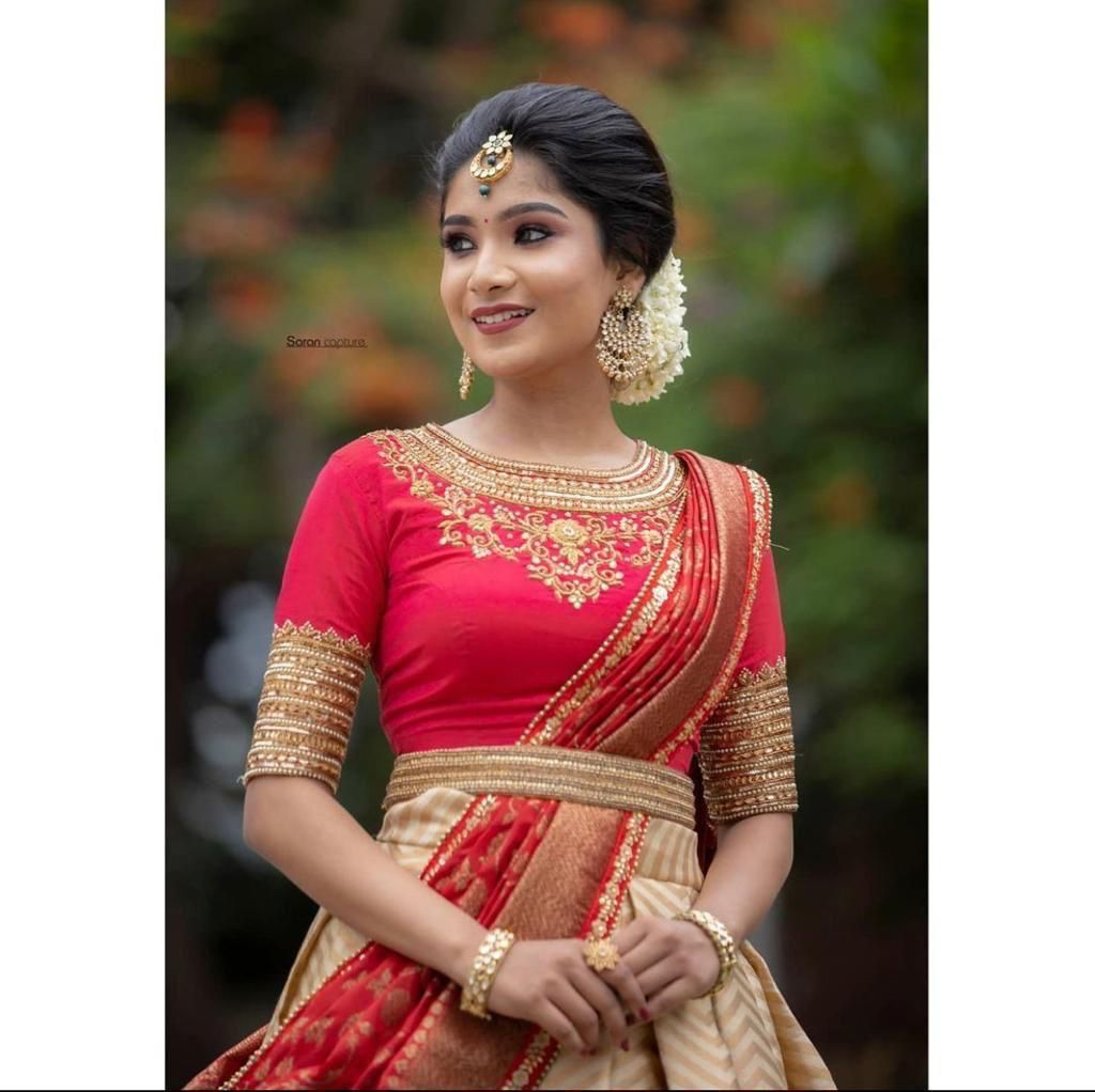 Kanjivaram Silk Zari Lehenga with Banarasi Silk Zari Dupatta & Blouse