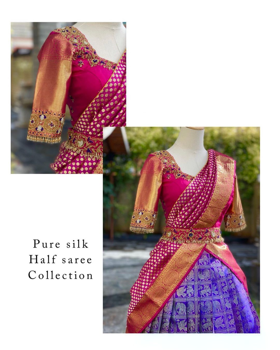 Kanjivaram Silk Zari Lehenga with Banarasi Silk Dupatta & Blouse