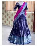 Kanjivaram Silk Zari Lehenga with Banarasi Silk Zari Dupatta & Blouse