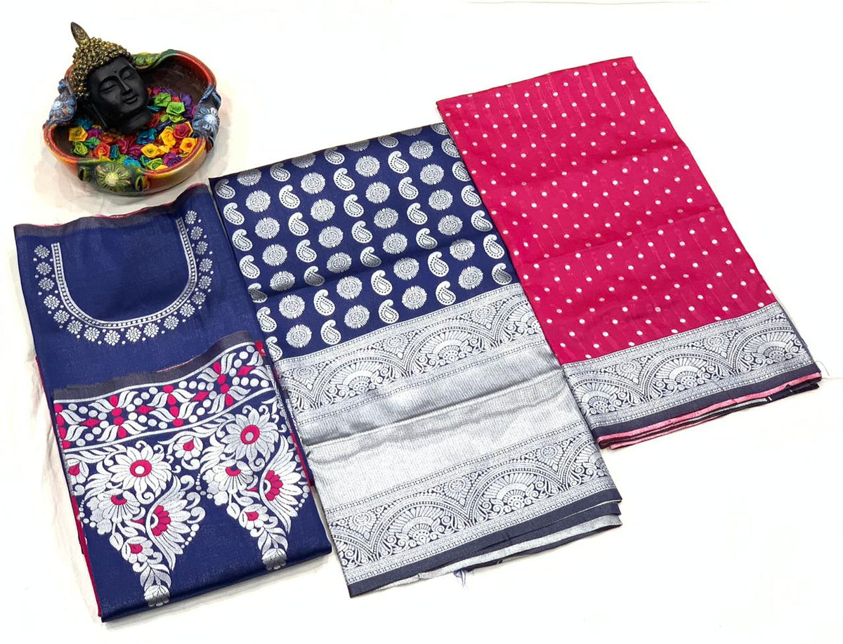 Kanjivaram Silk Zari Lehenga with Banarasi Silk Zari Dupatta & Blouse