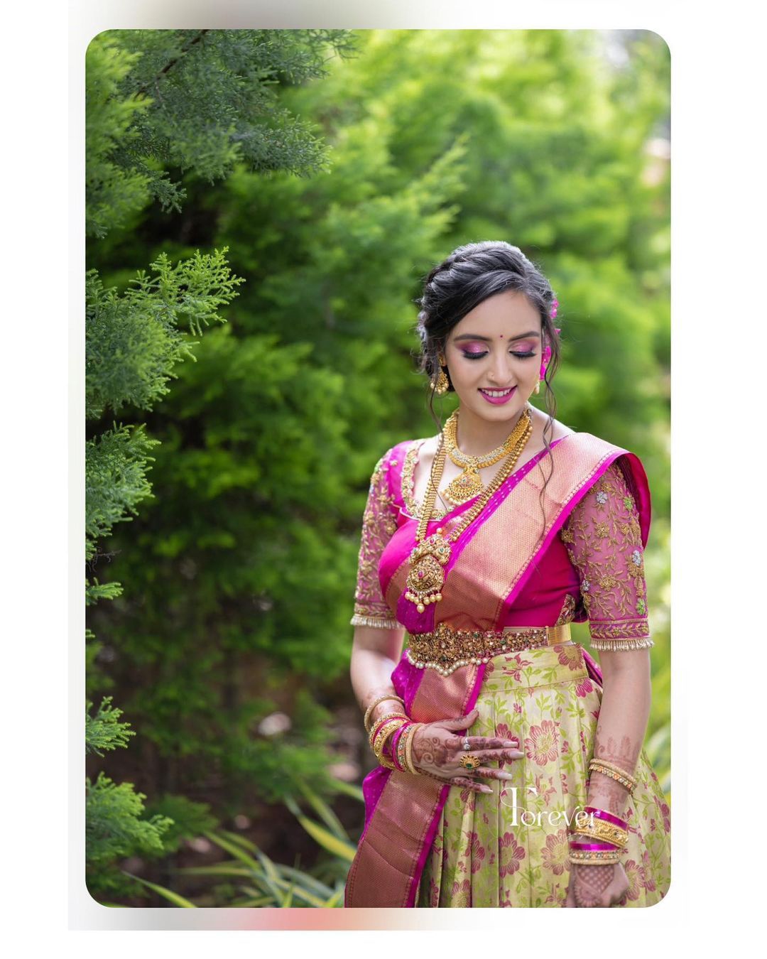 Kanjivaram Silk Zari Lehenga with Banarasi Silk Zari Dupatta & Blouse