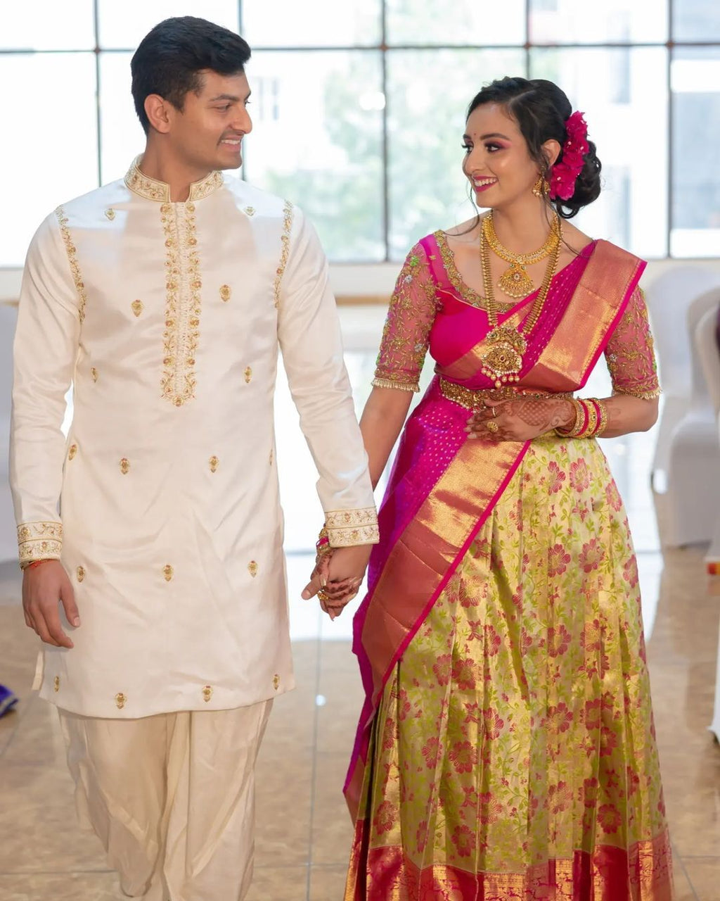Kanjivaram Silk Zari Lehenga with Banarasi Silk Zari Dupatta & Blouse