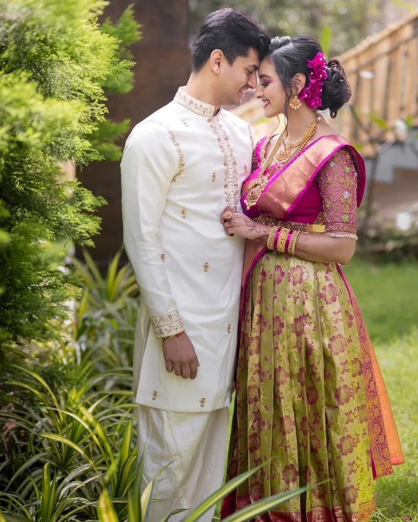 Kanjivaram Silk Zari Lehenga with Banarasi Silk Zari Dupatta & Blouse