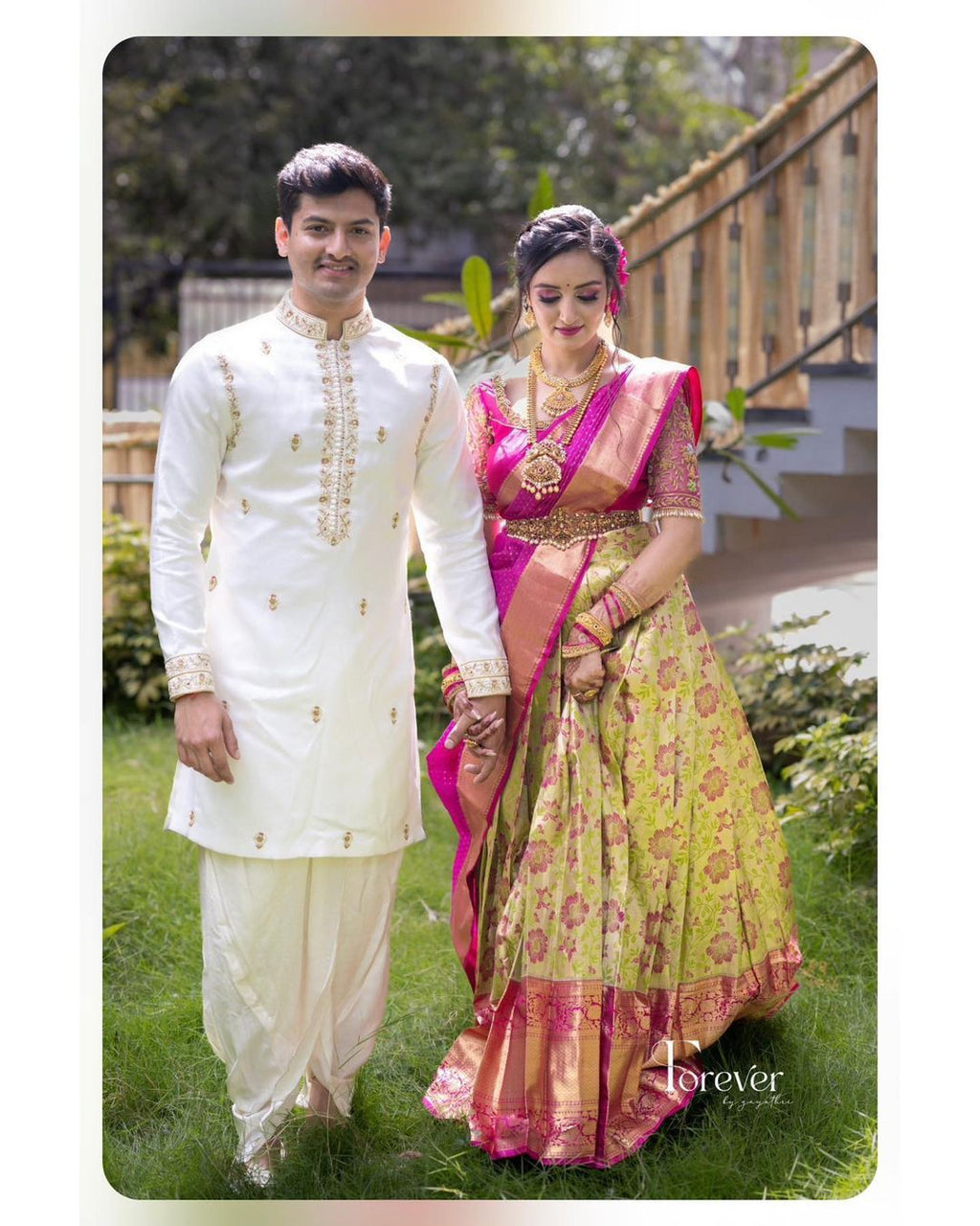 Kanjivaram Silk Zari Lehenga with Banarasi Silk Zari Dupatta & Blouse