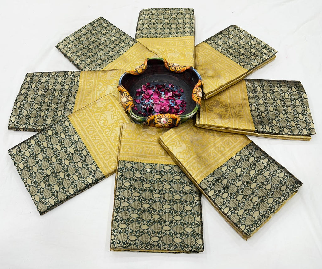 Elegant Soft Lichi Silk Saree with Rich Pallu & Jacquard Work