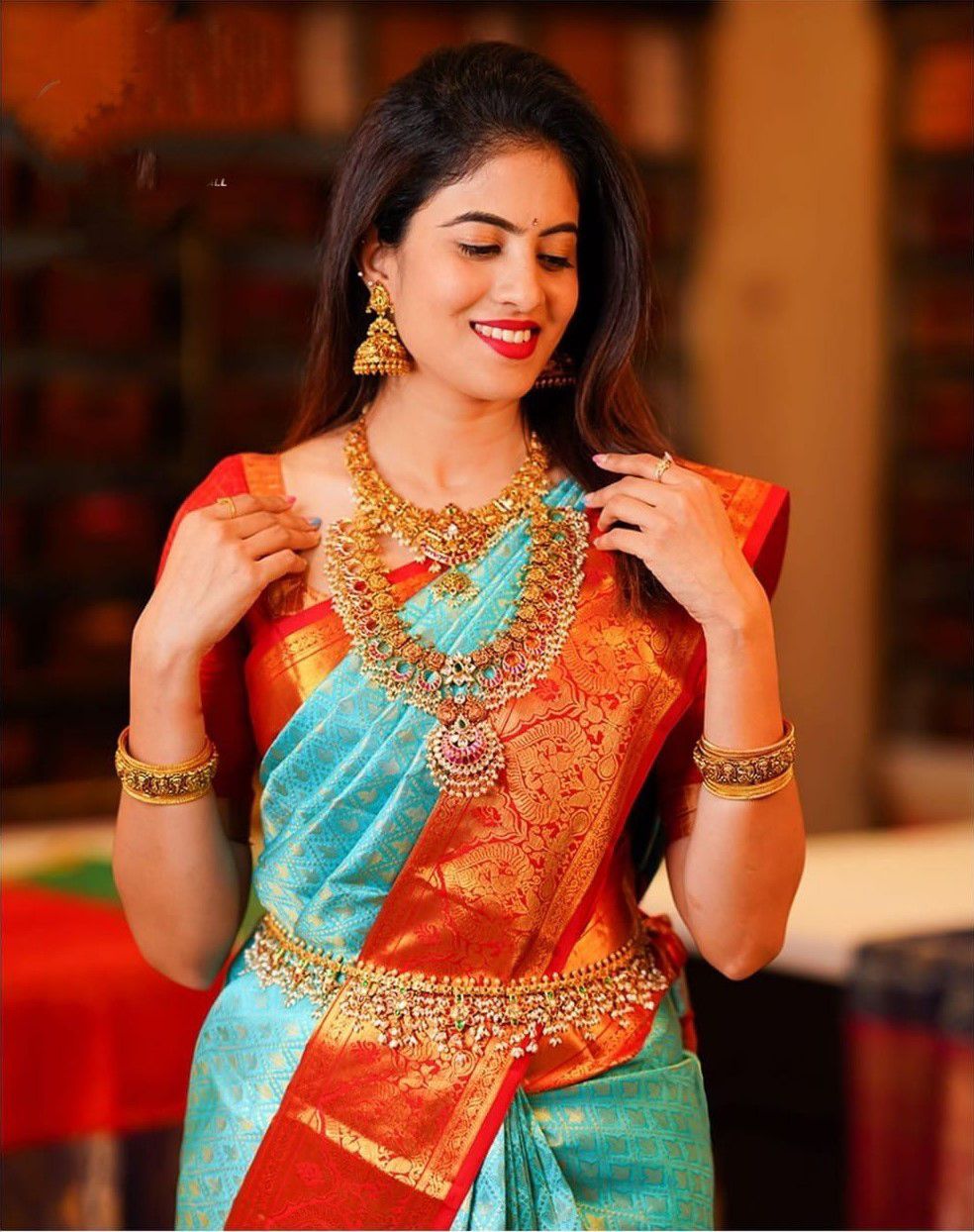 Graceful Soft Lichi Silk Saree with Rich Pallu &amp; Jacquard Border