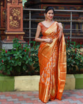 Regal Soft Lichi Silk Saree with Heavy Zhalar &amp; Jacquard Detailing