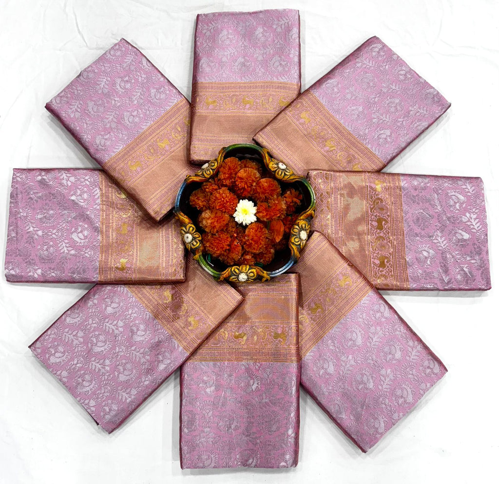 Timeless Soft Lichi Silk Saree with Rich Pallu &amp; Jacquard Elegance