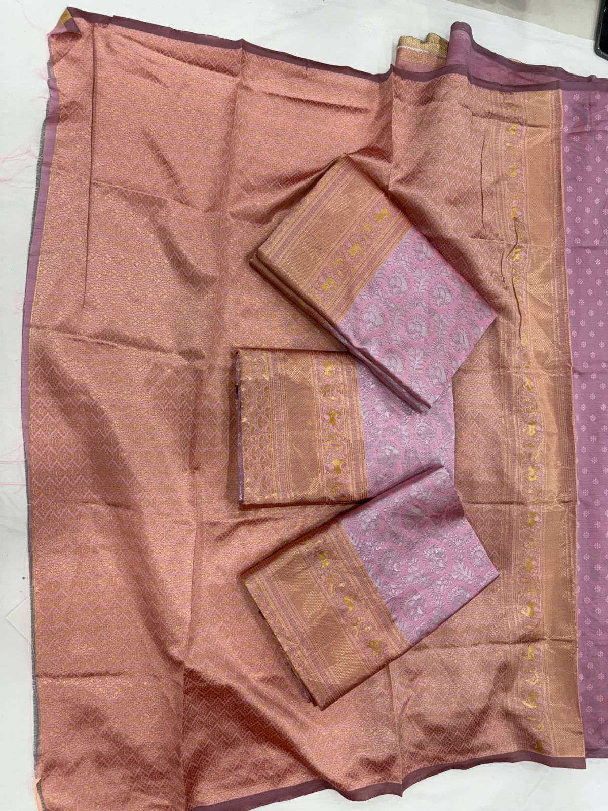 Timeless Soft Lichi Silk Saree with Rich Pallu &amp; Jacquard Elegance