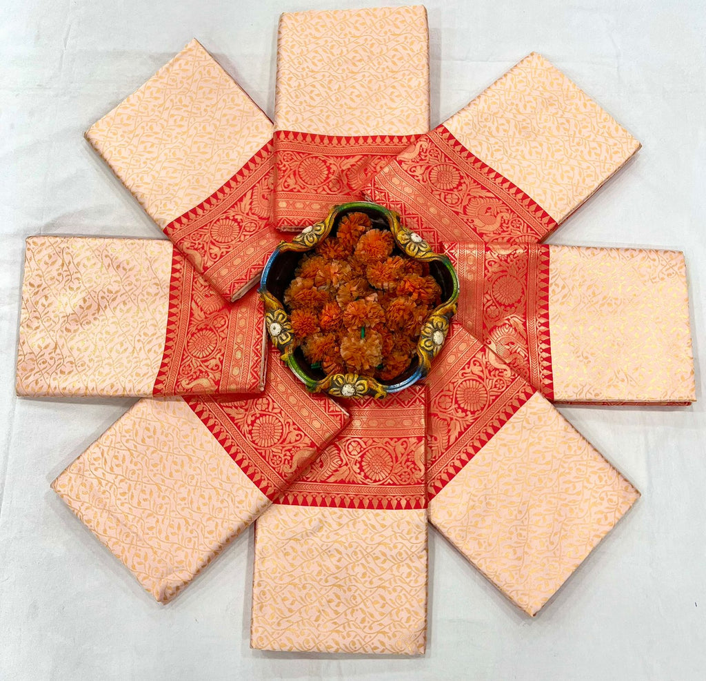 Beautiful Soft Lichi Silk Saree with Jacquard Pallu &amp; Border
